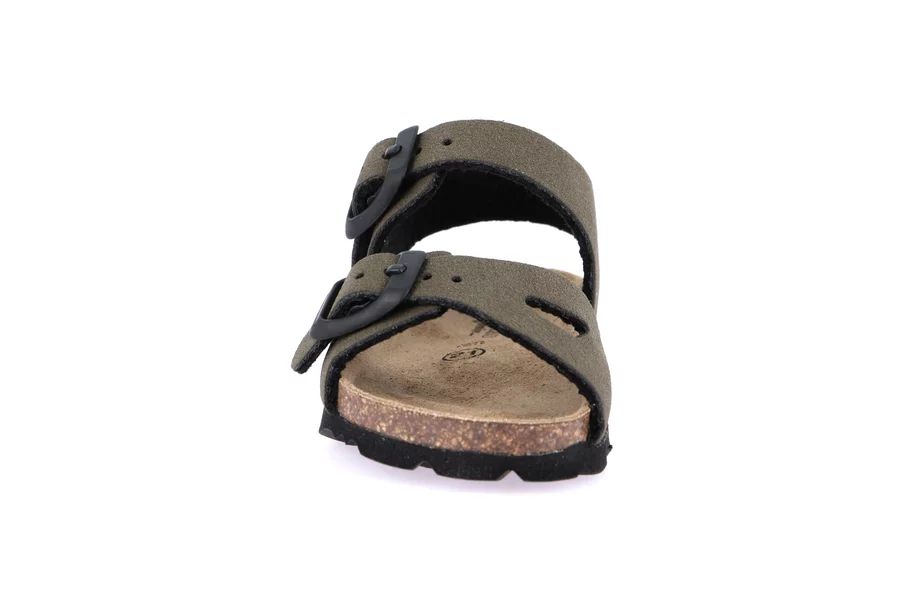 Sandale mit doppelter Schnalle | ARIA SB0634 - OLIVA | Grünland Junior