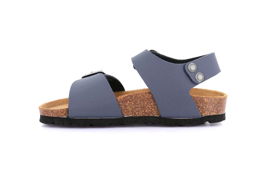 Cork sandal with double buckle SB0901 - BLUE | Grünland Junior