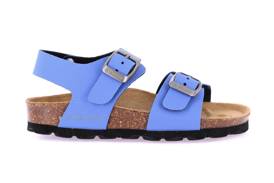Cork sandal with double buckle SB0901 - JEANS | Grünland Junior