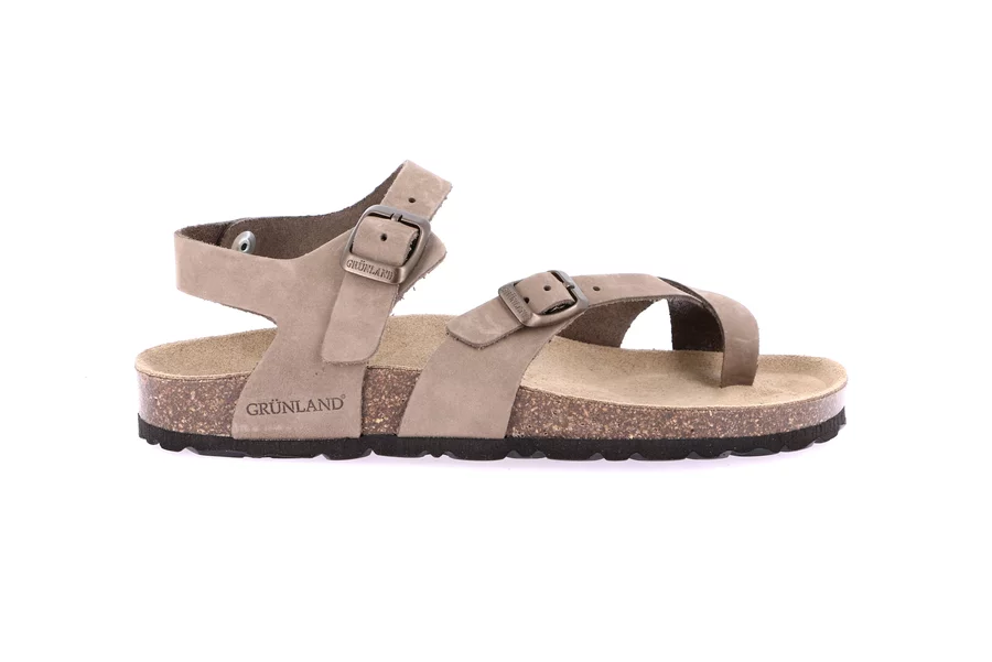 Ledersandale für Damen | SARA SB0917 - KAKI | Grünland