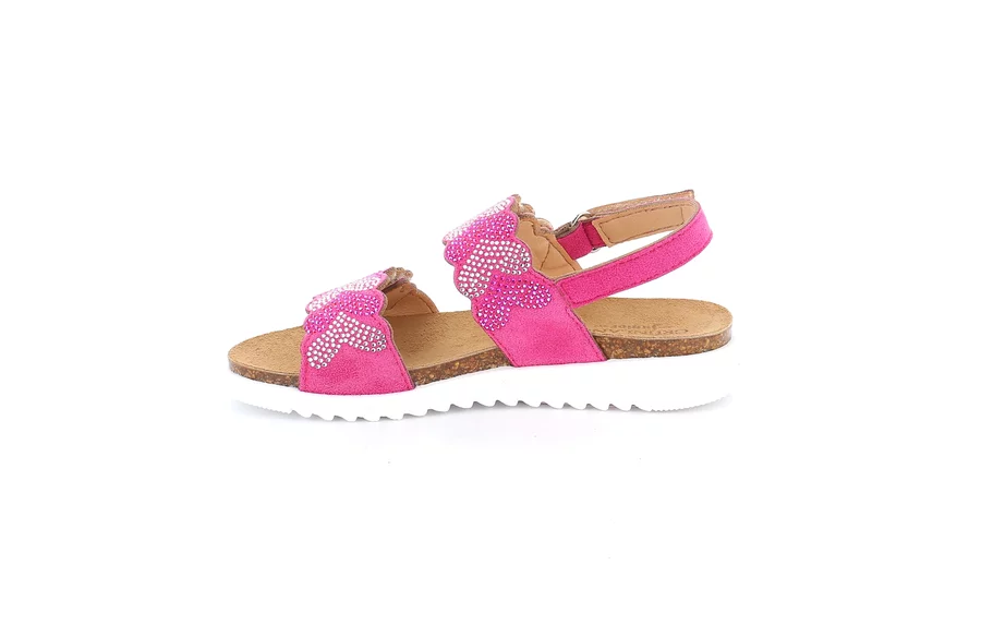 Cork sandal for little girl | COOL SB0978 - FUXIA | Grünland Junior