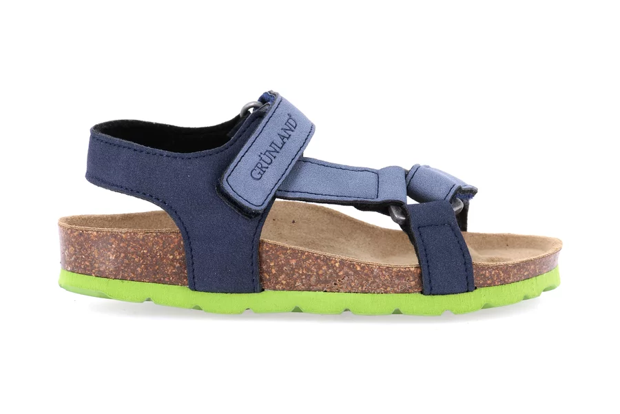 Sandaletto in sughero sportivo | LUCE SB1107 - BLU-JEANS | Grünland Junior