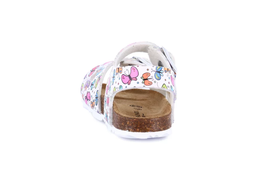 Sandaletto con fibbie in fantasia SB1110 - BIANCO-MULTI | Grünland Junior