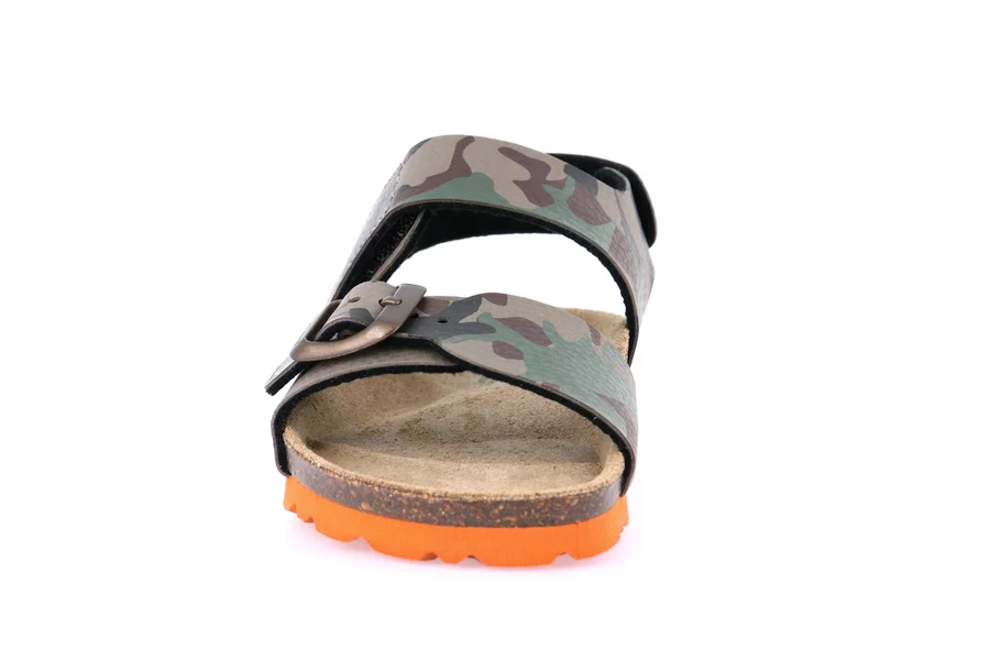 Camouflage sandal with hook-and-loop for kids SB1123 - KAKI-MILITARE | Grünland Junior