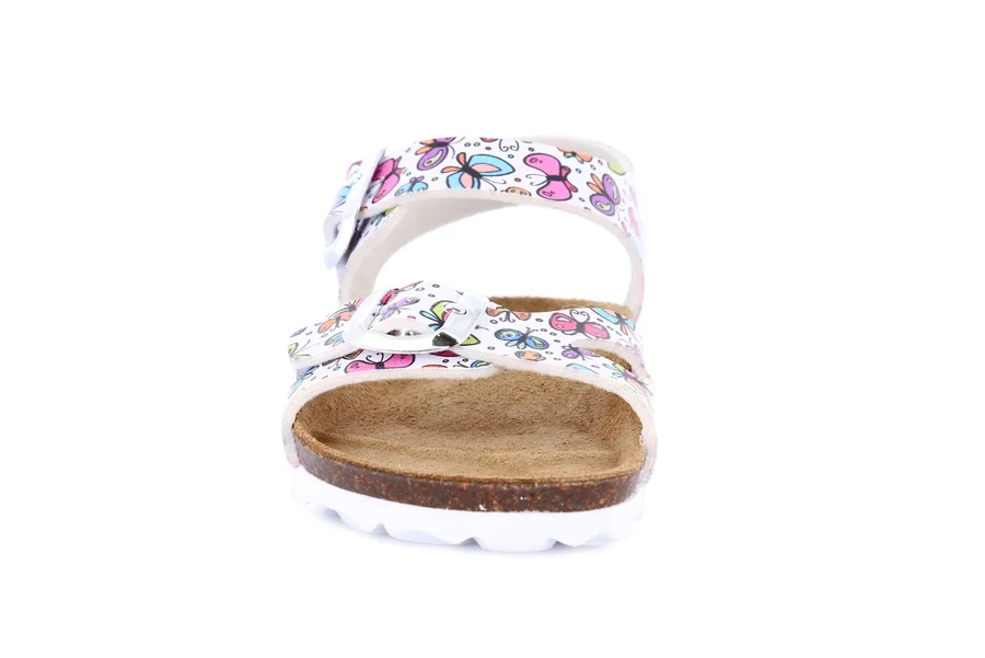 Sandaletto con farfalle | LUCE SB1128 - BIANCO-MULTI | Grünland Junior