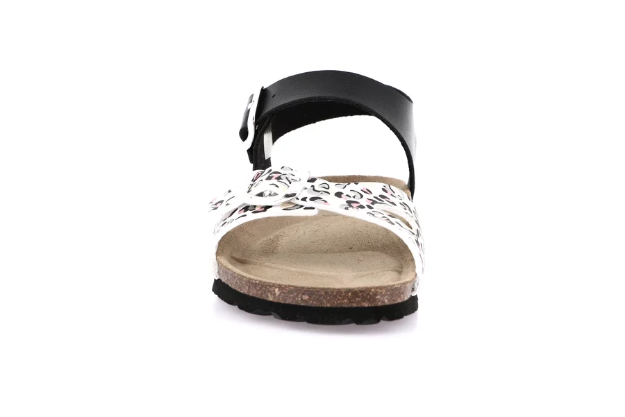 Sandalo bimba in fantasia animalier SB1132 - NERO-MULTI | Grünland Junior