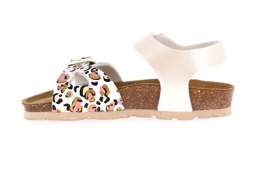 Sandalo bimba in fantasia animalier SB1132 - PLATINO-MULTI | Grünland Junior