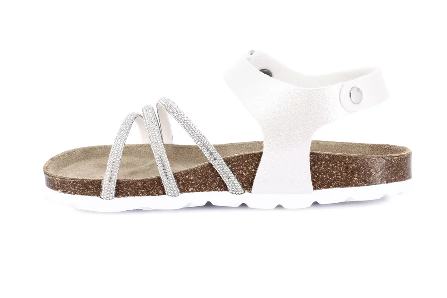 Sandaletto con tubicini glitter | LUCE SB1135 - PERLA | Grünland Junior