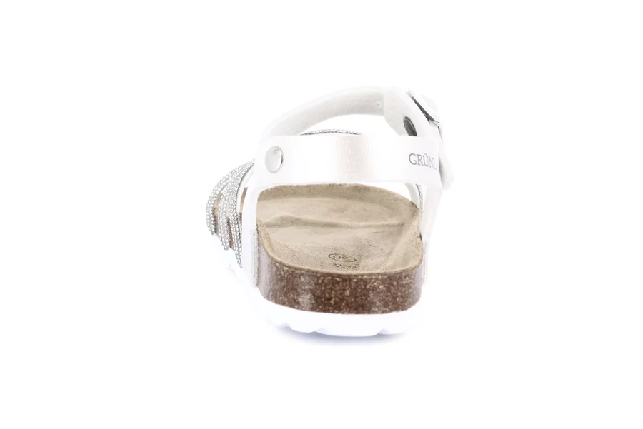 Sandaletto con tubicini glitter | LUCE SB1135 - PERLA | Grünland Junior