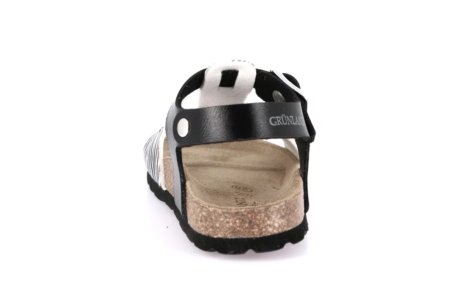 Sandalo t-bar animalier | LUCE SB1138 - ARGENTO-MULTI | Grünland Junior