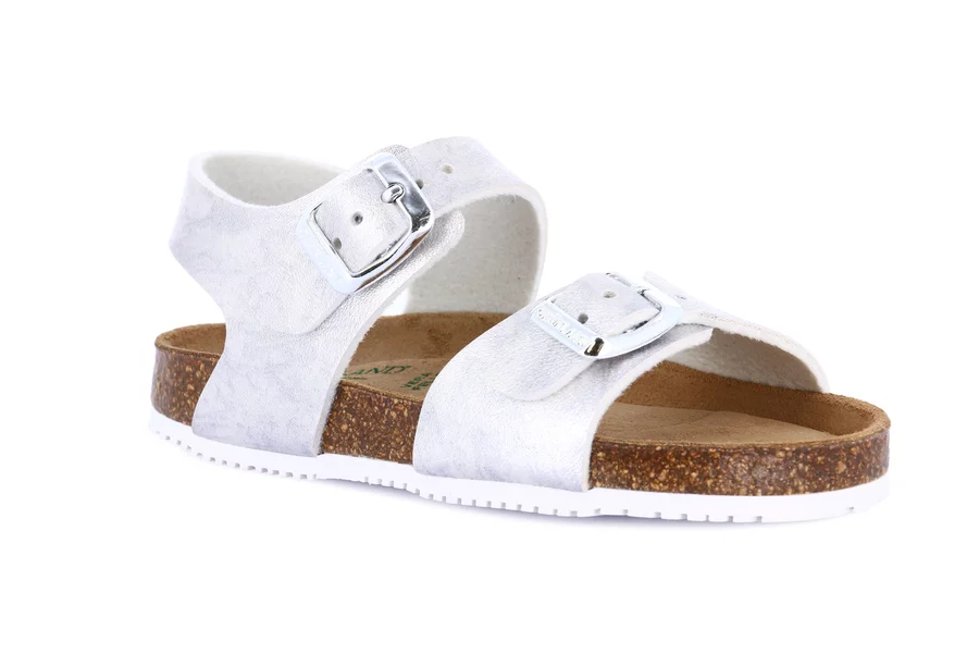 Pearl cork sandal | META SB1159 - SILVER | Grünland Junior