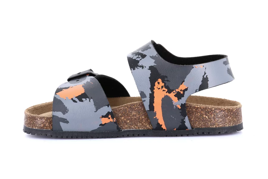 META camouflage sandal SB1161 - ARANCIO-NERO | Grünland Junior