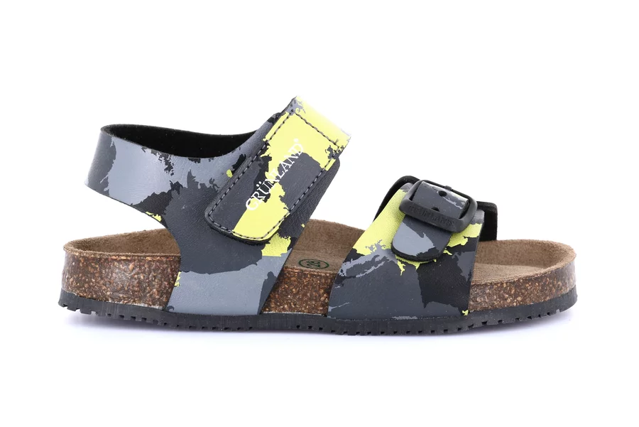 META camouflage sandal SB1161 - LIME-NERO | Grünland Junior