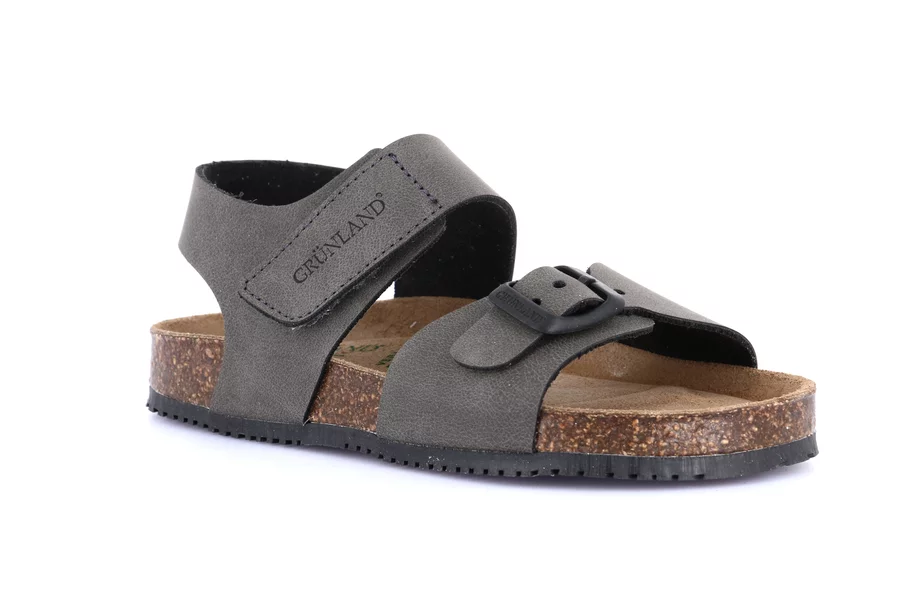 Sandal with hook-and-loop | META SB1162 - GREY | Grünland Junior