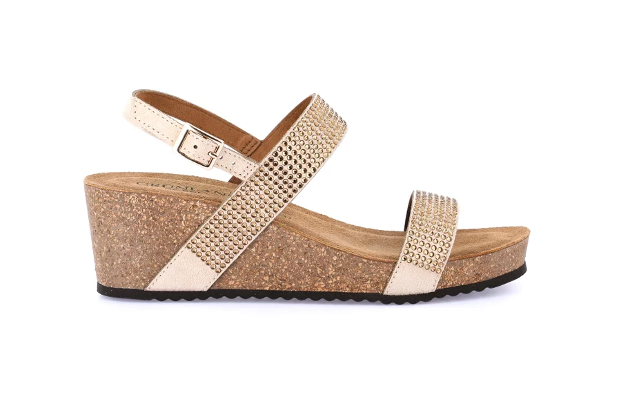 Sandalo con zeppa in sughero | ERSI SB1174 - BEIGE | Grünland