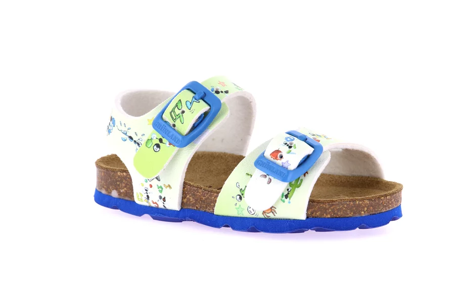 Sandaletto primi passi "Le Formiche di Fabio Vettori" | ARIA SB1177 - LIME | Grünland Junior