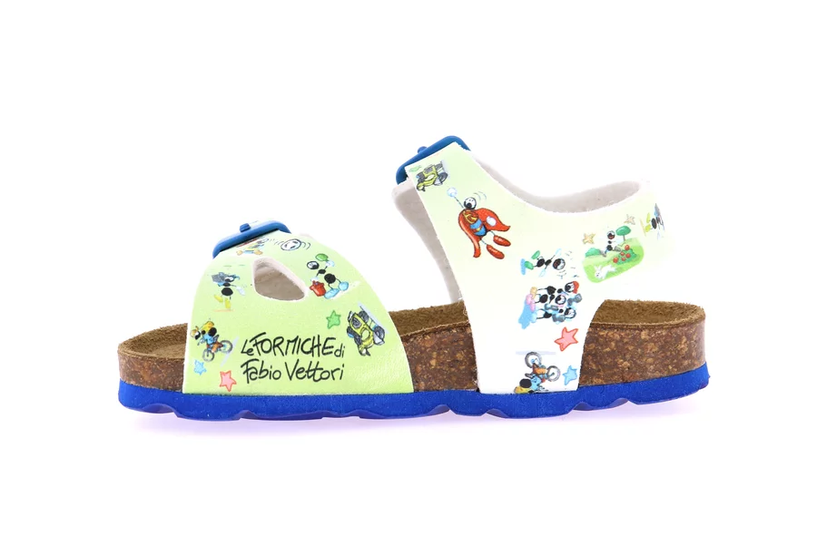 Sandaletto primi passi "Le Formiche di Fabio Vettori" | ARIA SB1177 - LIME | Grünland Junior