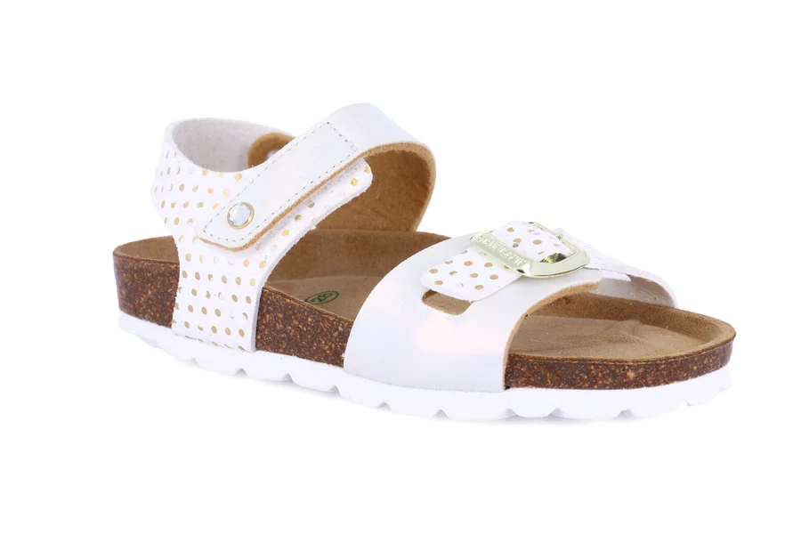 Mädchen-Sandale mit Muster und Klettverschluss | LUCE