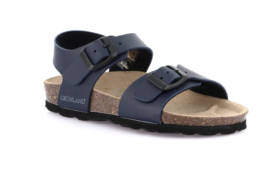 Sandale aus Kork | LUCE SB1206 - BLAU | Grünland Junior