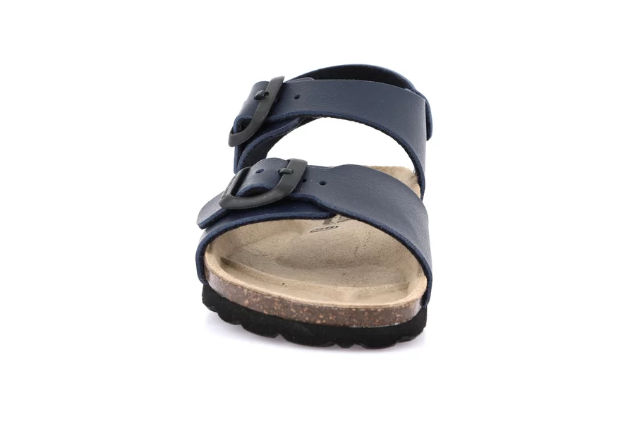 Sandal in Natural Cork | LUCE SB1206 - BLUE | Grünland Junior