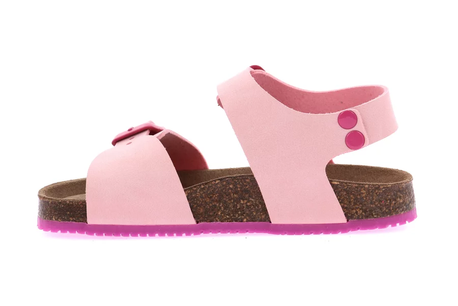 Cork sandal with two buckles | META SB1329 - ROSA-FUXIA | Grünland Junior