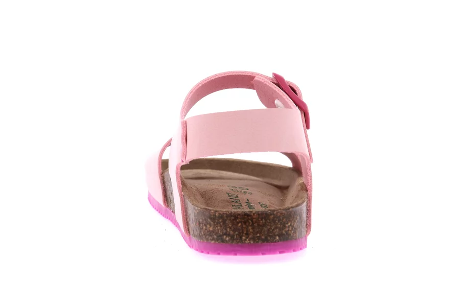 Cork sandal with two buckles | META SB1329 - ROSA-FUXIA | Grünland Junior