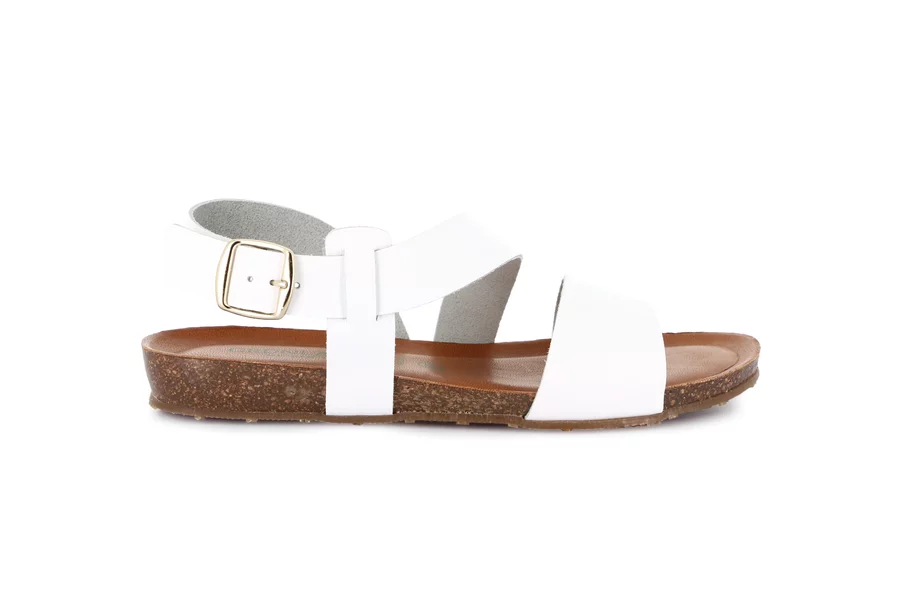 Basic leather sandal  SB1355 - WHITE | Grünland