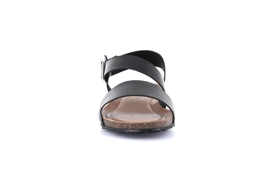 Basic leather sandal  SB1355 - BLACK | Grünland