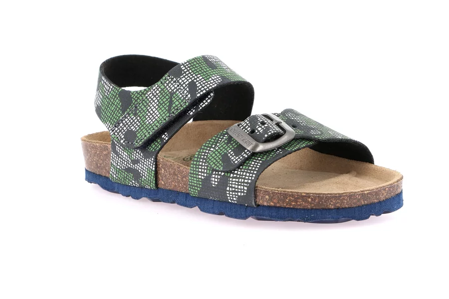 Camouflage-Sandale mit Klettverschluss | LUCE
