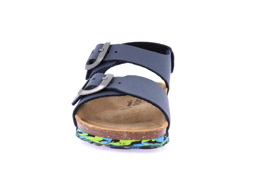 Children's sandal with double buckle SB1644 - BLU-MULTI | Grünland Junior