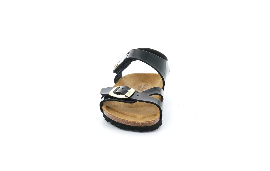 Patent leather sandal | LUCE SB1658 - BLACK | Grünland Junior