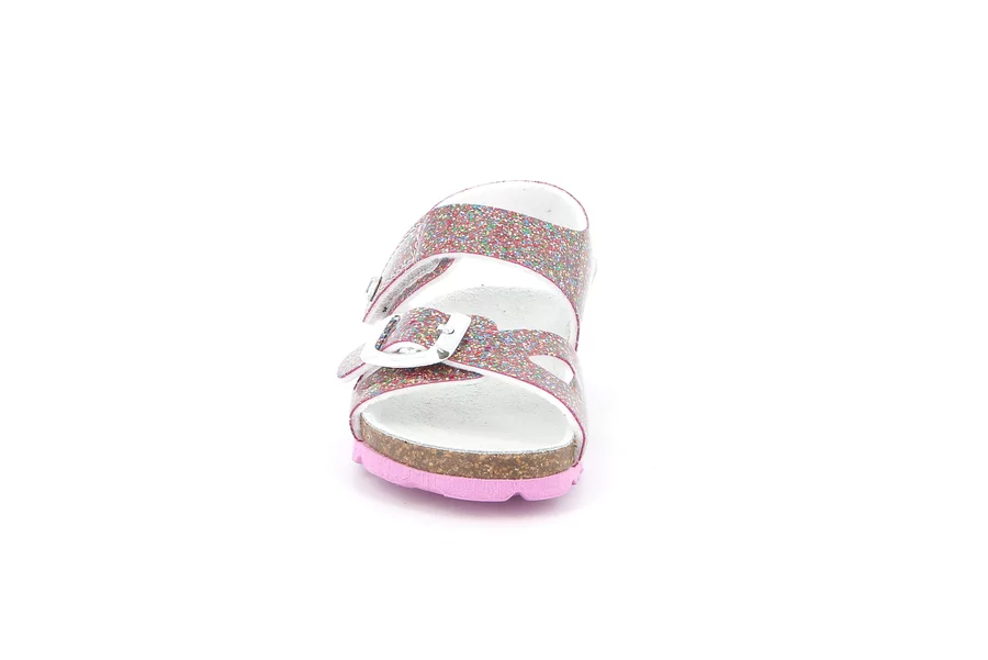 Sandale aus glitzerndem Lackleder | ARIA SB1790 - FUXIA-VIOLA | Grünland Junior
