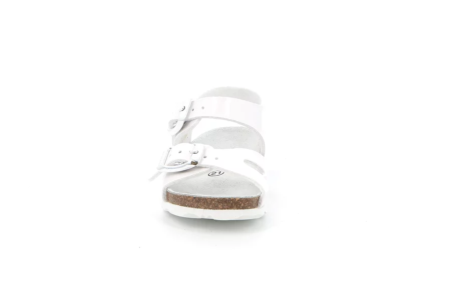 Sandale aus Lackleder für Kinder | ARIA SB1828 - WEIß | Grünland Junior