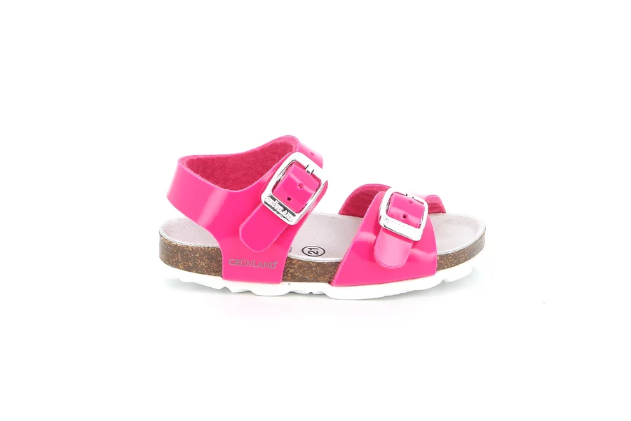 Children's patent leather sandal | ARIA SB1828 - FUXIA | Grünland Junior