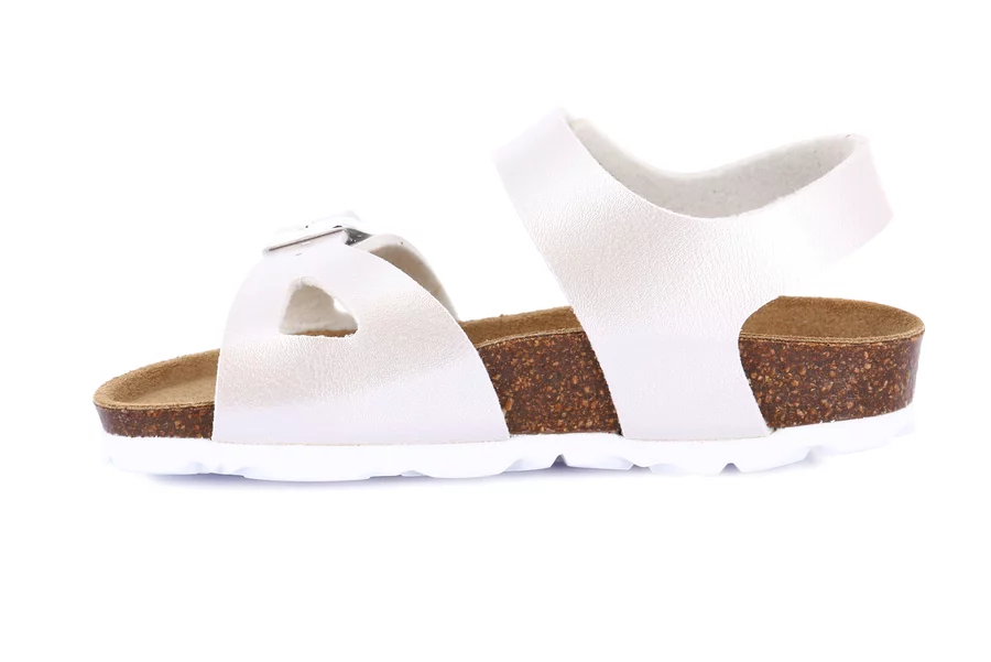 Pearly cork sandal for little girl | LUCE  SB1830 - PERLA | Grünland Junior