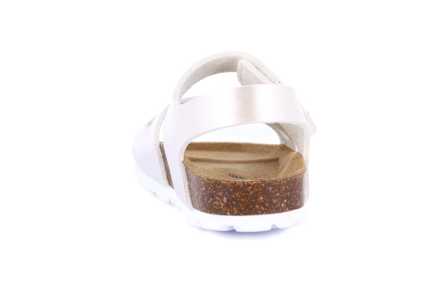 Pearly cork sandal for little girl | LUCE  SB1830 - PERLA | Grünland Junior