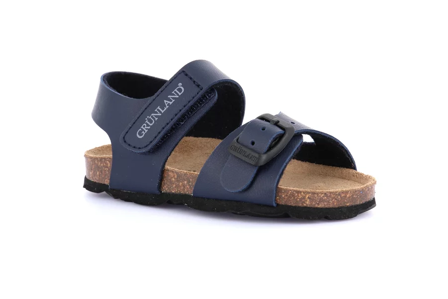 Sandal with tear closure and buckle | ARIA SB1892 - BLUE | Grünland Junior