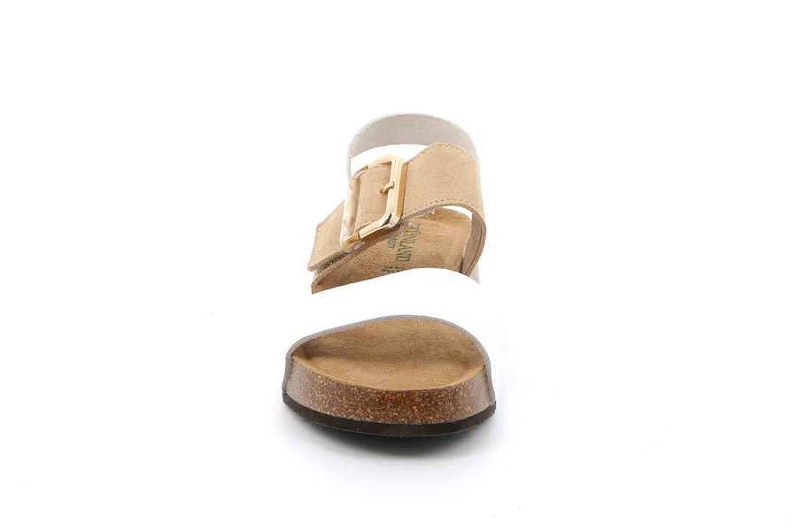 Sandalo in pelle | ENNA SB2043 - BEIGE-BIANCO | Grünland