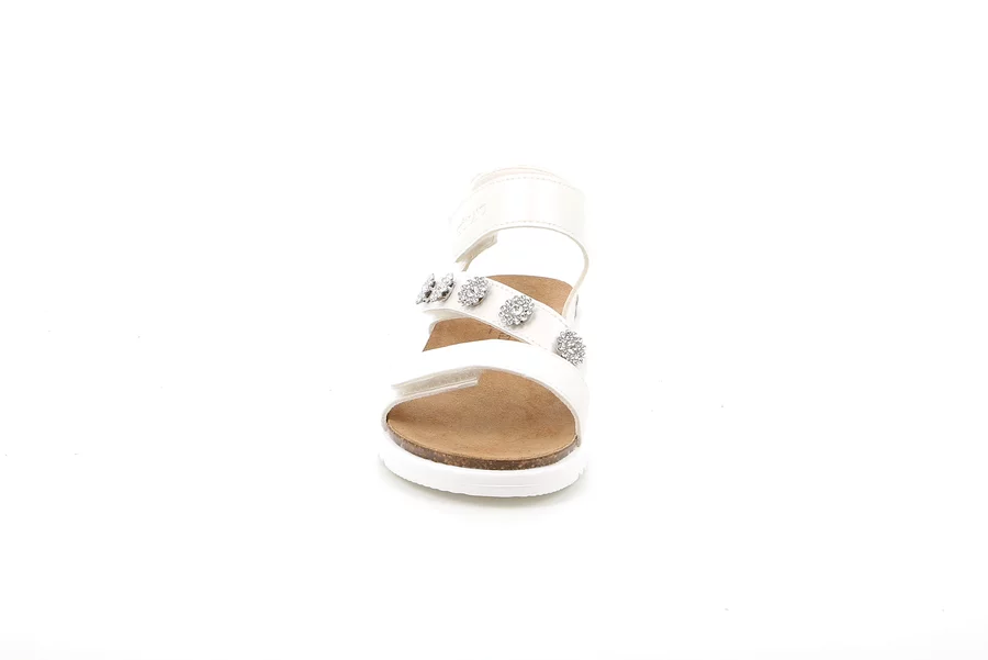 Sandal for little girl with tear closure | COOL SB2051 - WHITE | Grünland Junior