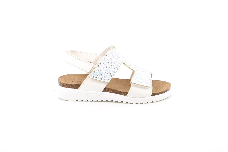 Sandaletto T-Bar con punti luce | COOL SB2068 - BIANCO | Grünland Junior