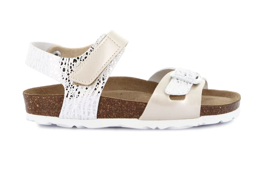 Sandale mit zweifarbigem Klettverschluss SB2078 - PERLA | Grünland Junior