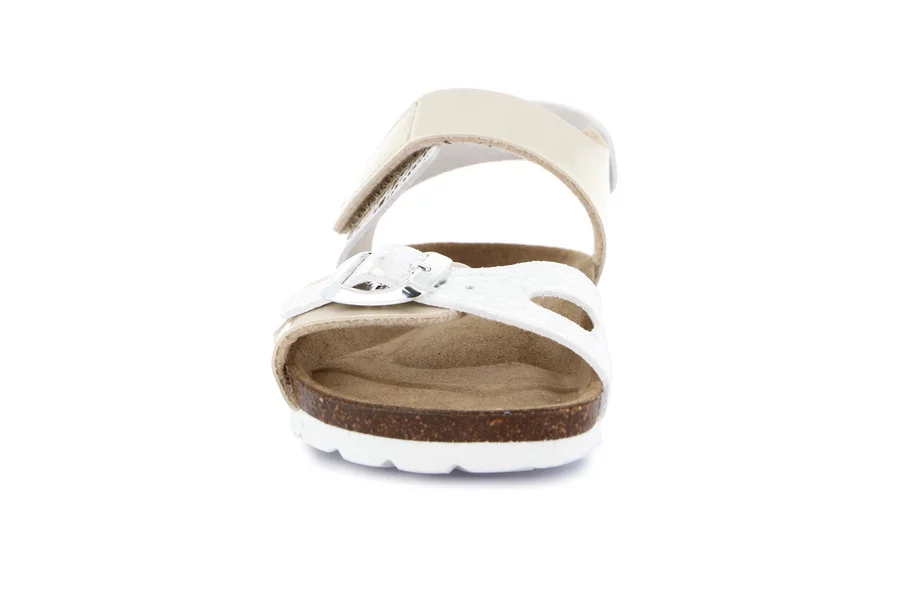 Sandale mit zweifarbigem Klettverschluss SB2078 - PERLA | Grünland Junior