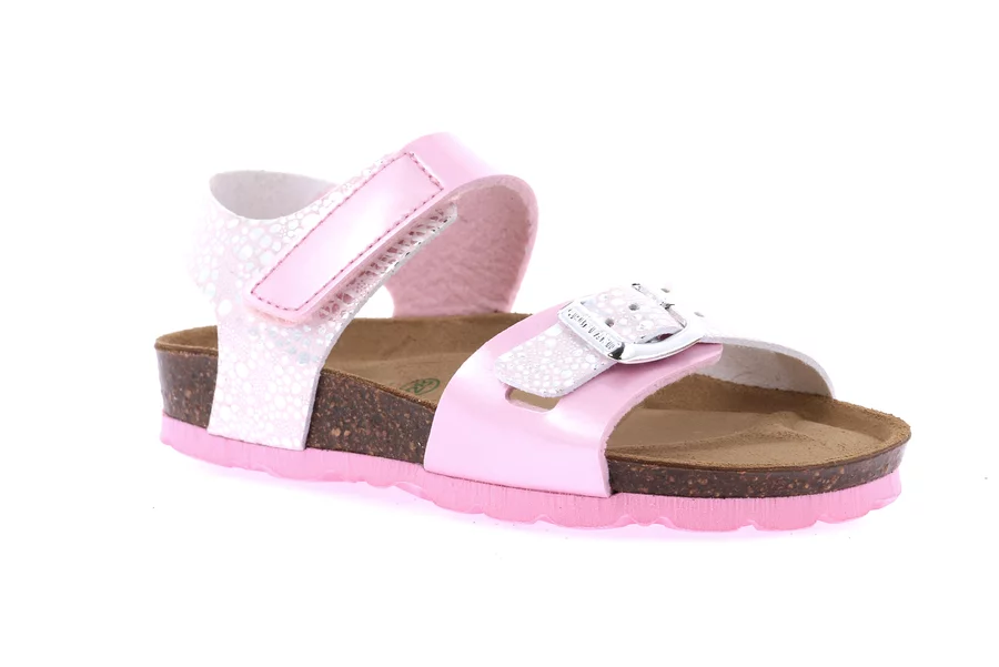 Sandal with bicolor hook-and-loop SB2078 - PINK | Grünland Junior