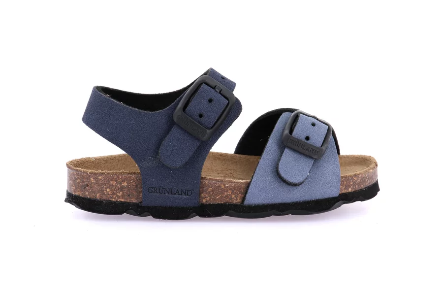 Sandaletto con strappo bicolor | ARIA SB2113 - JEANS-BLU | Grünland Junior