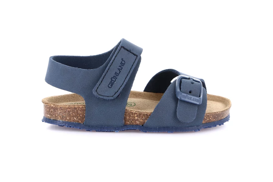 Closed sandal with tear closure and buckle | AFRE SB2135 - BLUE | Grünland Junior