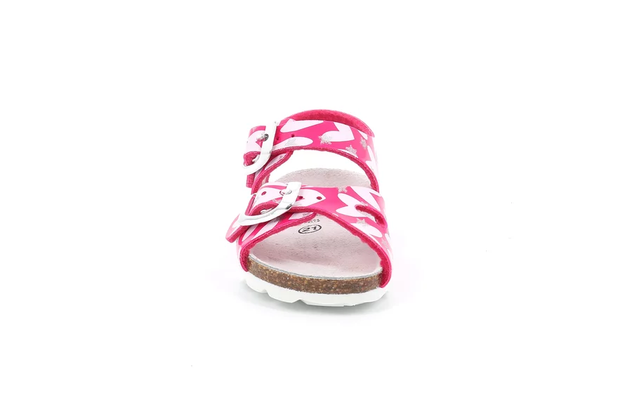 Sandaletto in vernice stampata | ARIA SB2138 - FUXIA-BIANCO | Grünland Junior