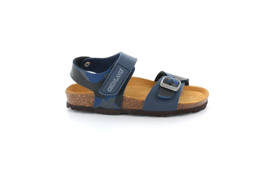 Hook-and-loop sandal + buckle | LUCE SB2145 - BLU-MIX | Grünland Junior