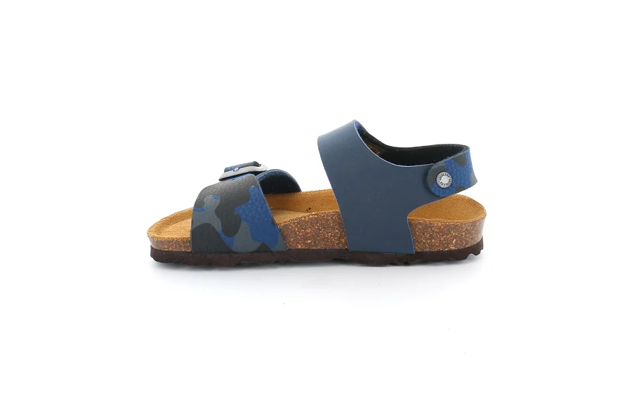 Sandale mit Klettverschluss + Schnalle | LICHT SB2145 - BLU-MIX | Grünland Junior
