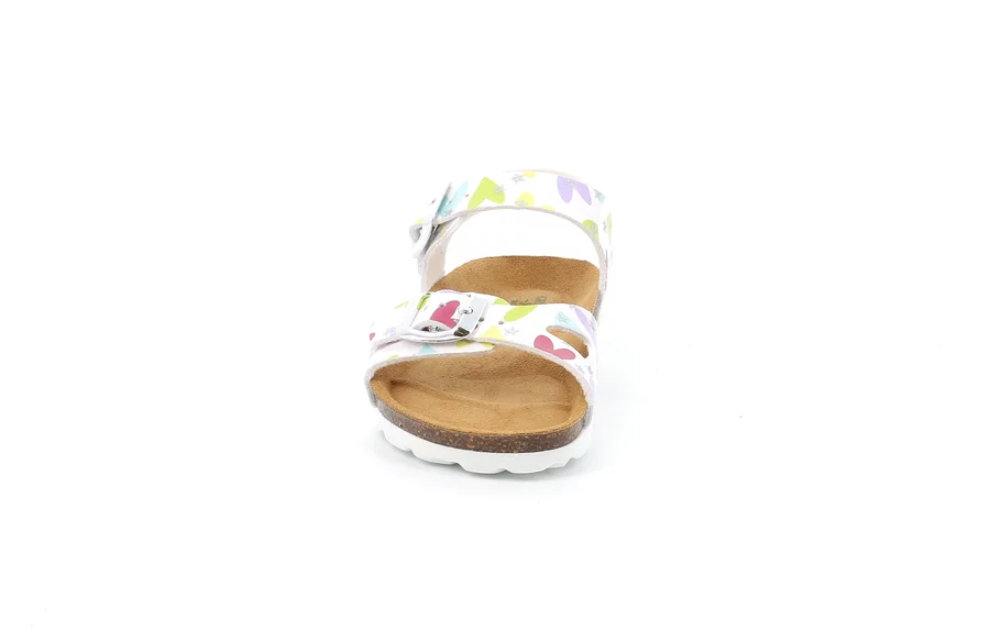 Sandalo con cuori colorati | LUCE SB2153 - BIANCO-MULTI | Grünland Junior