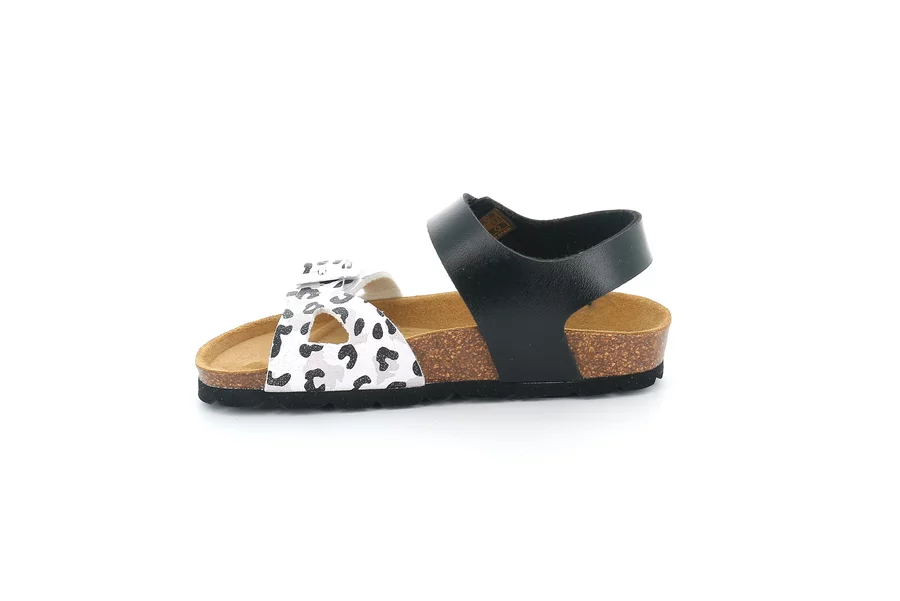 Sandalo Junior animalier| LUCE SB2156 - NERO-MULTI | Grünland Junior